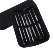 Kit 7 Curetas em Aço Inox - Ferramentas para Extração de Acne, Cravos e Espinhas - BCMED