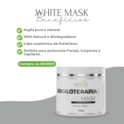 Kit Argila White Mask + 3 Pincéis de Seda - Ecco’s Cosméticos