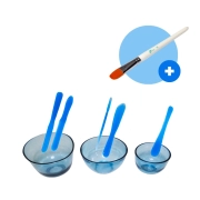 Kit Básico 1.0 - Cubetas + Espátula + Pincel - Acessórios de Estética Estek 
