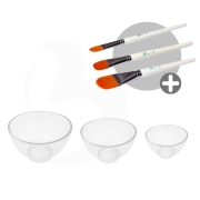 Kit Básico - Cubetas (P, M e G) + Pincéis (n°2, 4 e 6) - Estek 