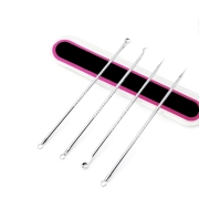 Kit com 4 Curetas Remoção e Extração de Cravos e Espinhas - BCMED