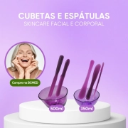 Kit Completo 1.0 - Cubetas + Espátulas + Pincéis + Esferas Pequena + Luva - Acessórios de Estética Estek