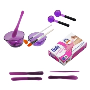Kit Completo 1.0 - Cubetas + Espátulas + Pincéis + Esferas Pequena + Luva - Acessórios de Estética Estek