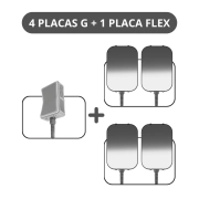 Kit Criolipólise - 4 Placas G + 1 Placa Flex para Criodermis 2.0 e Smart - Medical San