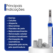 Kit de Microagulhamento Completo - Dermapen + Smart Analyzer + Cosméticos - Smart GR 