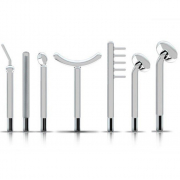 Kit Eletrodos de vidro para alta frequência com 7 peças + Rack em acrílico organizador de eletrodos