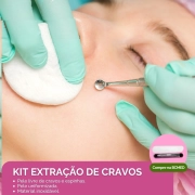 Kit Extração de Cravos e Espinhas - Nano Amolecedor de Comedões + 4 Curetas - Eccos Cosméticos 