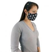 Kit Máscara e Faixa - Caveiras + Faixa de Cabelo Coração Estrelado - BCMED