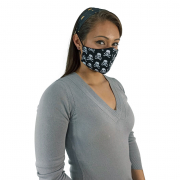 Kit Máscara e Faixa - Caveiras + Faixa de Cabelo Coração Estrelado - BCMED