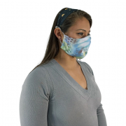 Kit Máscara e Faixa - Estampado + Faixa de Cabelo Coração Estrelado - BCMED