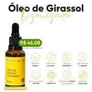 Óleo de Girassol Ozonizado 30ml com Ação Cicatrizante - Ozoncare
