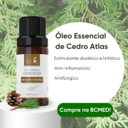 Óleo Essencial De Cedro Atlas 10ml - Anti-inflamatório e Antifúngico - Eccos Cosméticos 