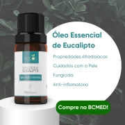 Óleo Essencial De Eucalipto 10ml - Expectorante e Antifúngico - Eccos Cosméticos 