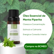 Óleo Essencial de Menta Piperita Origem Indiana 10ml - Eccos Cosméticos