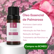 Óleo Essencial De Palmarosa 10ml para Flacidez e Rugas - Eccos Cosméticos 