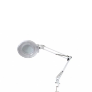 Lupa Articulada 5x Bivolt Com Fixador Para Bancada 120 LEDs - BCMED