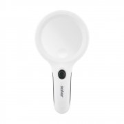 Lupa De Mão Portátil Com 8 Leds E Ultravioleta Com Aumento Bifocal Slp-195 - Led /Uv Para Estética - Solver