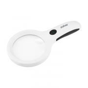 Lupa De Mão Portátil Com 8 Leds E Ultravioleta Com Aumento Bifocal Slp-195 - Led /Uv Para Estética - Solver