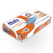 Luva Nitrílica Azul - Sem Pó - Medix Brasil