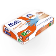 Luva Nitrílica Azul - Sem Pó - Medix Brasil