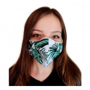 Máscara Tecido Modelo Folhas - BCMED