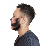 Máscara Tecido Modelo Barba Lenhador - BCMED