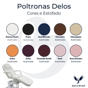 Maca Fixa Poltrona Podóloga Delos Azul Noturno - BCMED