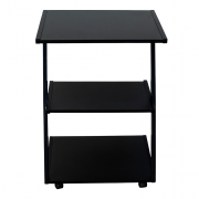 Mesa Auxiliar Carrinho tipo Z com 3 Prateleiras - Linha Black Para Barbearias - BCMED