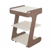 Mesa auxilar tratement, na cor teca itália com gaveta e da linha prime