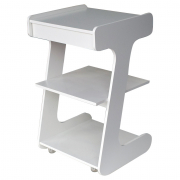 Mesa Auxiliar Treatment com Gaveta - Linha Prime - BCMED-Branco