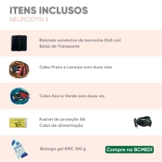 Neurodyn II - Aparelho de Correntes TENS, FES e Russa - Eletroestimulador de 4 Canais - Ibramed 