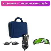 Novo Vitality Plus Preto - Aparelho de Fototerapia LED com 4 Cores + Óculos e Maleta - Ponce