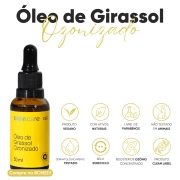 Óleo de Girassol Ozonizado 30ml com Ação Cicatrizante - Ozoncare