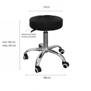 Mocho Bola Sem Encosto com Ajuste de Altura à Gás - Estek - Preto