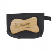 Pantala Facial Massageador de Madeira (Unidade) Tipo Maçã Curvada mais Bolsa de Brinde - BCMED