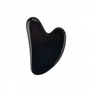 Rolo Massageador de Pedra Obsidiana Negra + Guasha Coração + Esponja Konjac - Smart GR