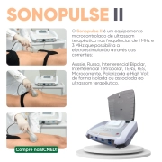 Sonopulse II - Ultrassom Terapêutico de 1MHz e 3MHz com Correntes de Elétricas - IBRAMED