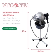 Vibrocell Estek - Endermoterapia e Massagem Mecânica Vibratória + 9 Ponteiras